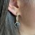 C-SHaped Hoop Earrings - Gold Black