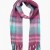 Checked Scarf - Raspberry & Green
