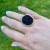 Druzy Stretch Ring - Gold & Black