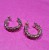 Jewelled Semi Hoop Earrings - Pinks