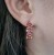 Jewelled Semi Hoop Earrings - Pinks