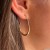 Oval Hooped Earrings - Gold