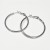 Plain Silver Hoop Earrings - 35mm