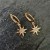 Starburst Huggie Hoop Earrings - Gold