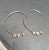 Two Tone Star Earrings - Silver Hoops