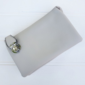 light grey clutch