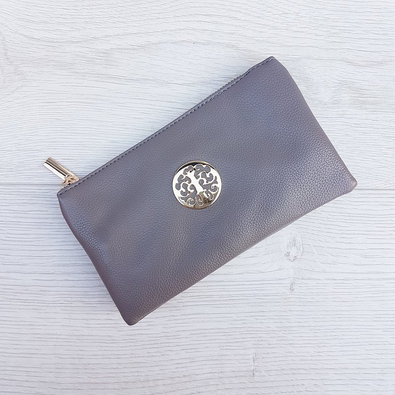 Grey designer clutch bag Clearance