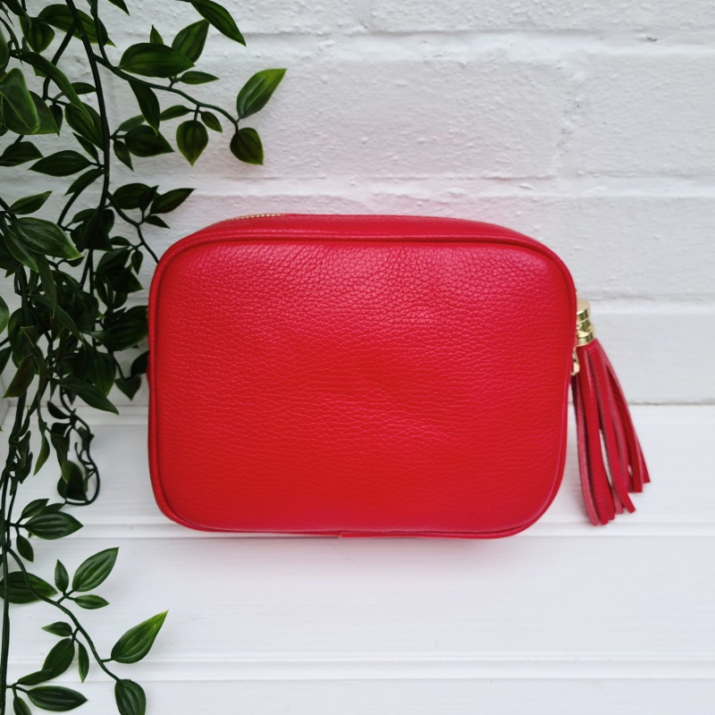 red leather pouch