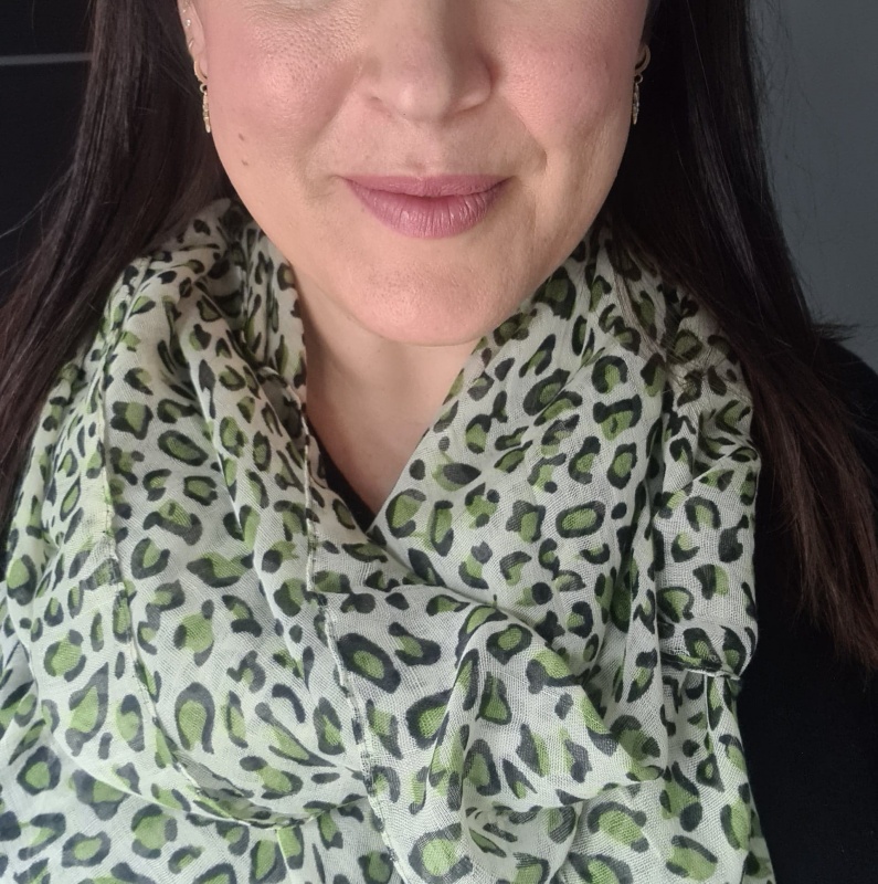 green print scarf